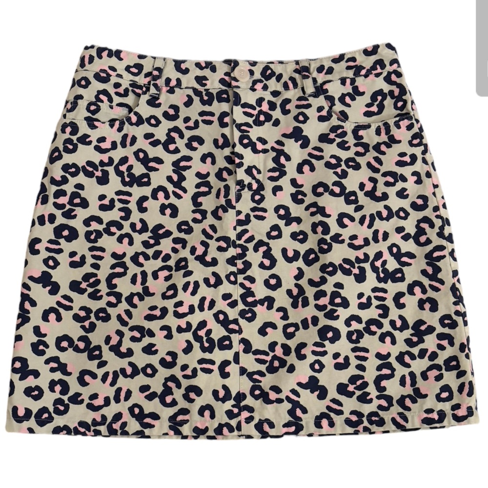 A.P.C. Leopard Animal Print Mini Skirt in 100% Cotton